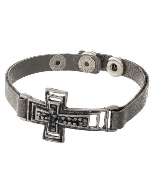 gunmetal-gray-snap-with-cross